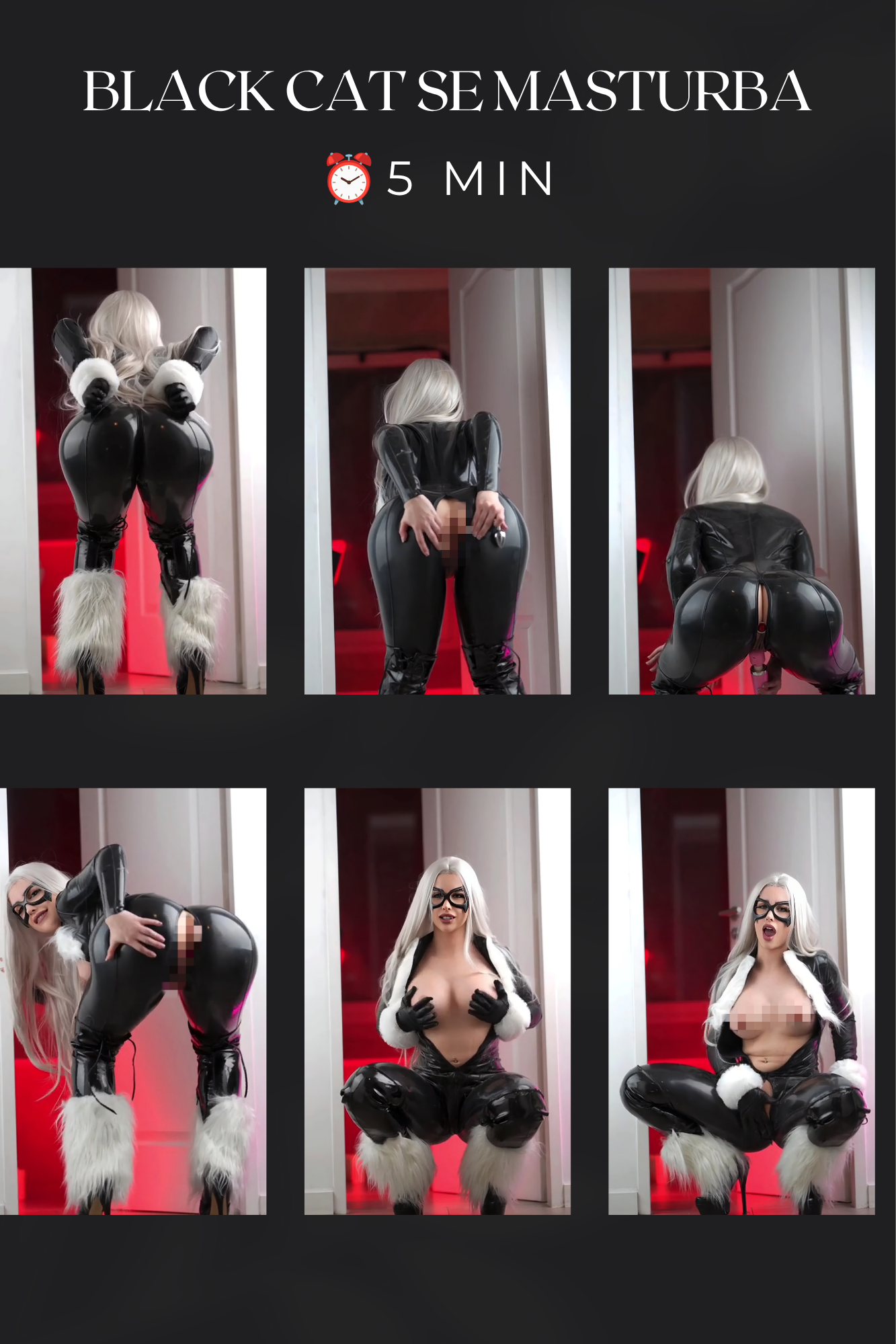 BLACK CAT SE MASTURBA 💦